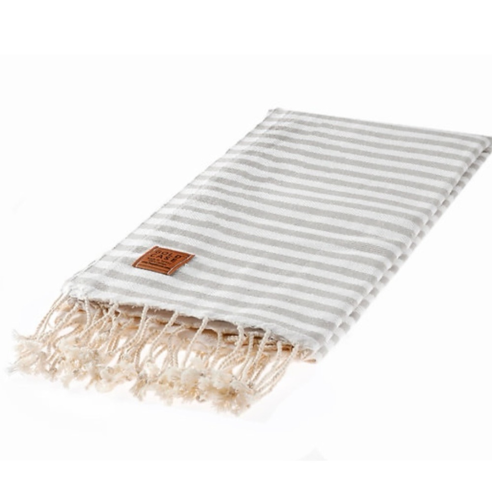 The Gold Case Turkish Beach & Bath Towel MYRA Soft Grey Pre Washed 40X70 XXL